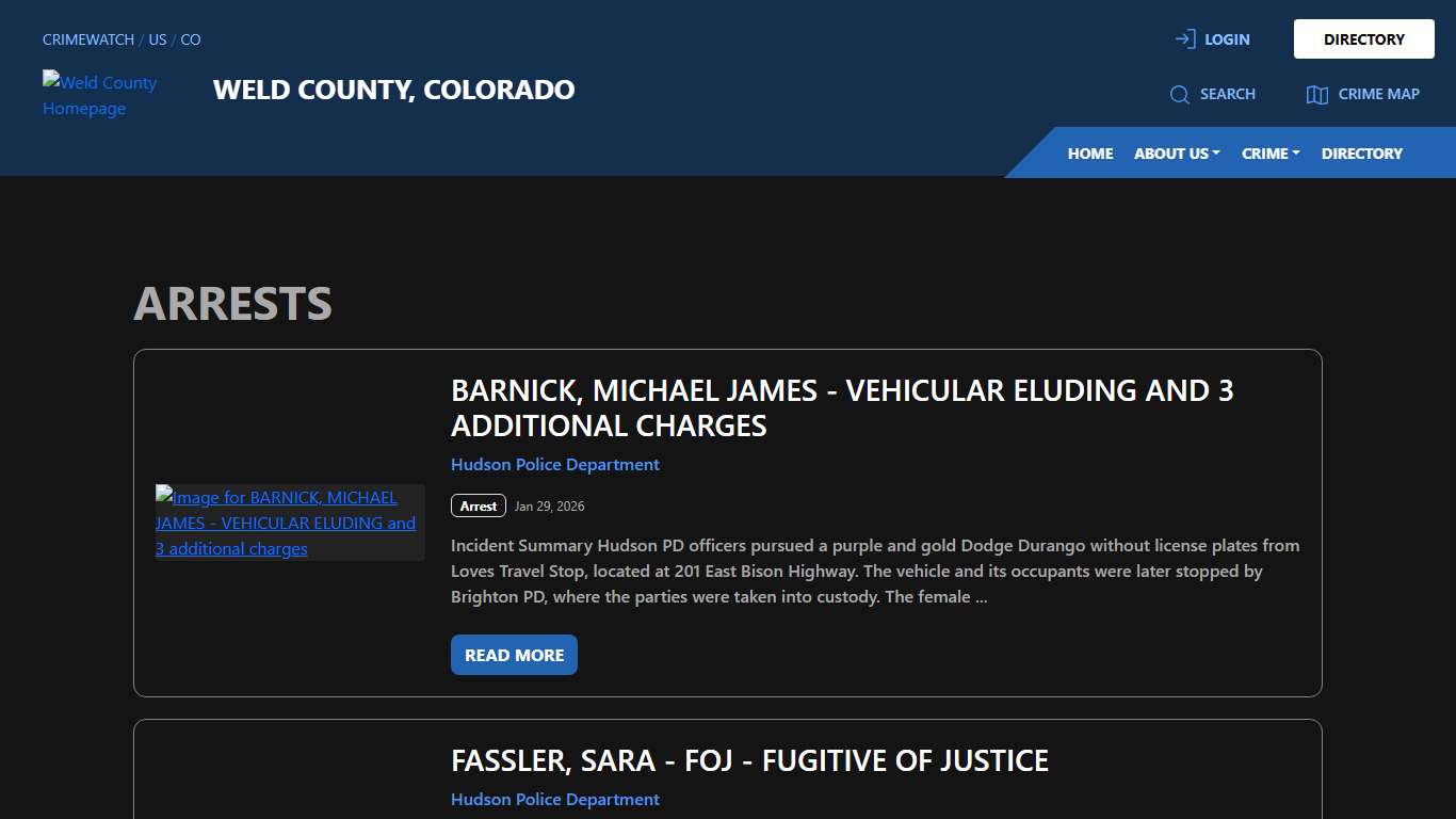 Arrests for Weld County, Colorado CRIMEWATCH